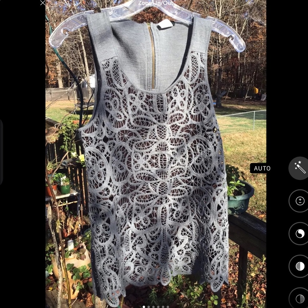 J. Crew Lace Merino Wool Sweater Shell